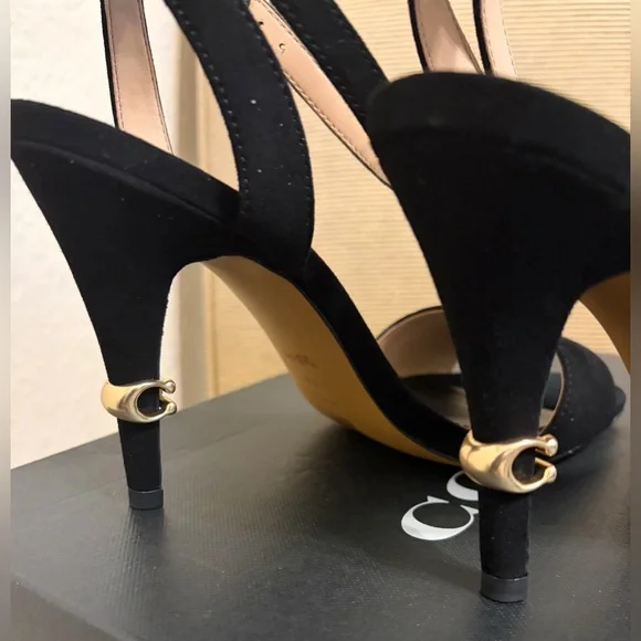 🔥NWT COACH Women's Regina Ankle Strap Sandals in Black - Size 8.5 - Picture 15 of 16